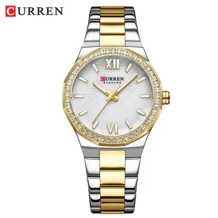 Curren 9103 CH For Women – Gold White