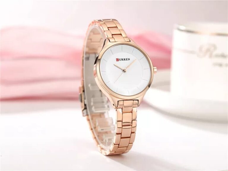 Curren 9015 Women – Rose Gold White