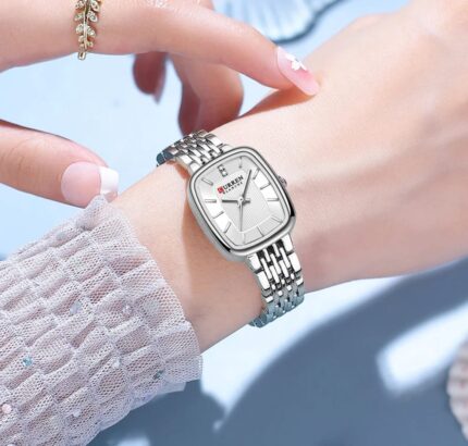 Curren 9093 For Women - Silver White
