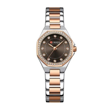 Curren 9100 CH For Women - Silver Rose Gold