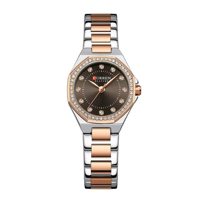 Curren 9100 CH For Women - Silver Rose Gold ladies watch