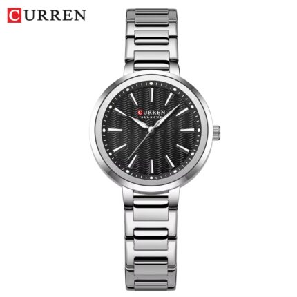 Curren 9109 For Women – Silver Black
