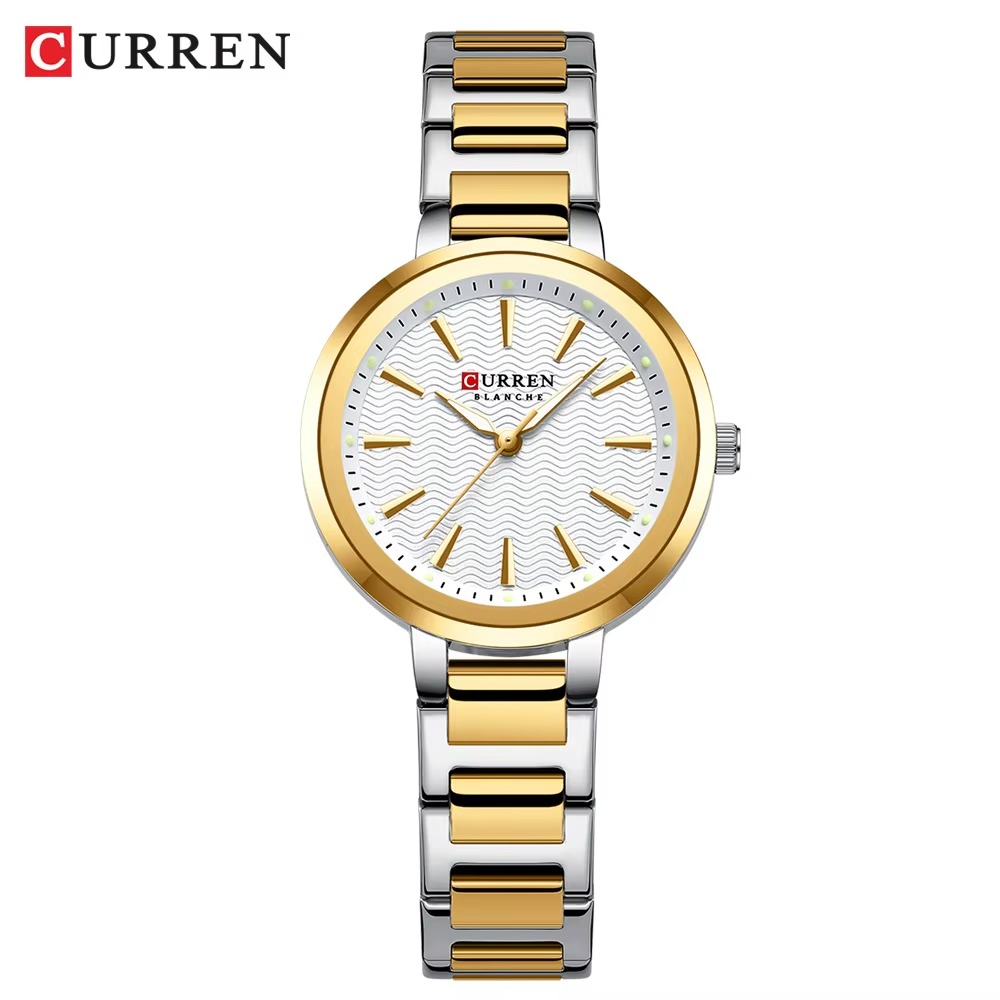 Curren 9109 For Women – Silver Gold White-1
