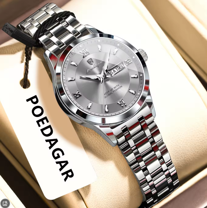 1787980849382_hca853cf8904e4a62be3200d8d5a944da0.png Poedagar 503 For Women – Silver Gray - Image 1