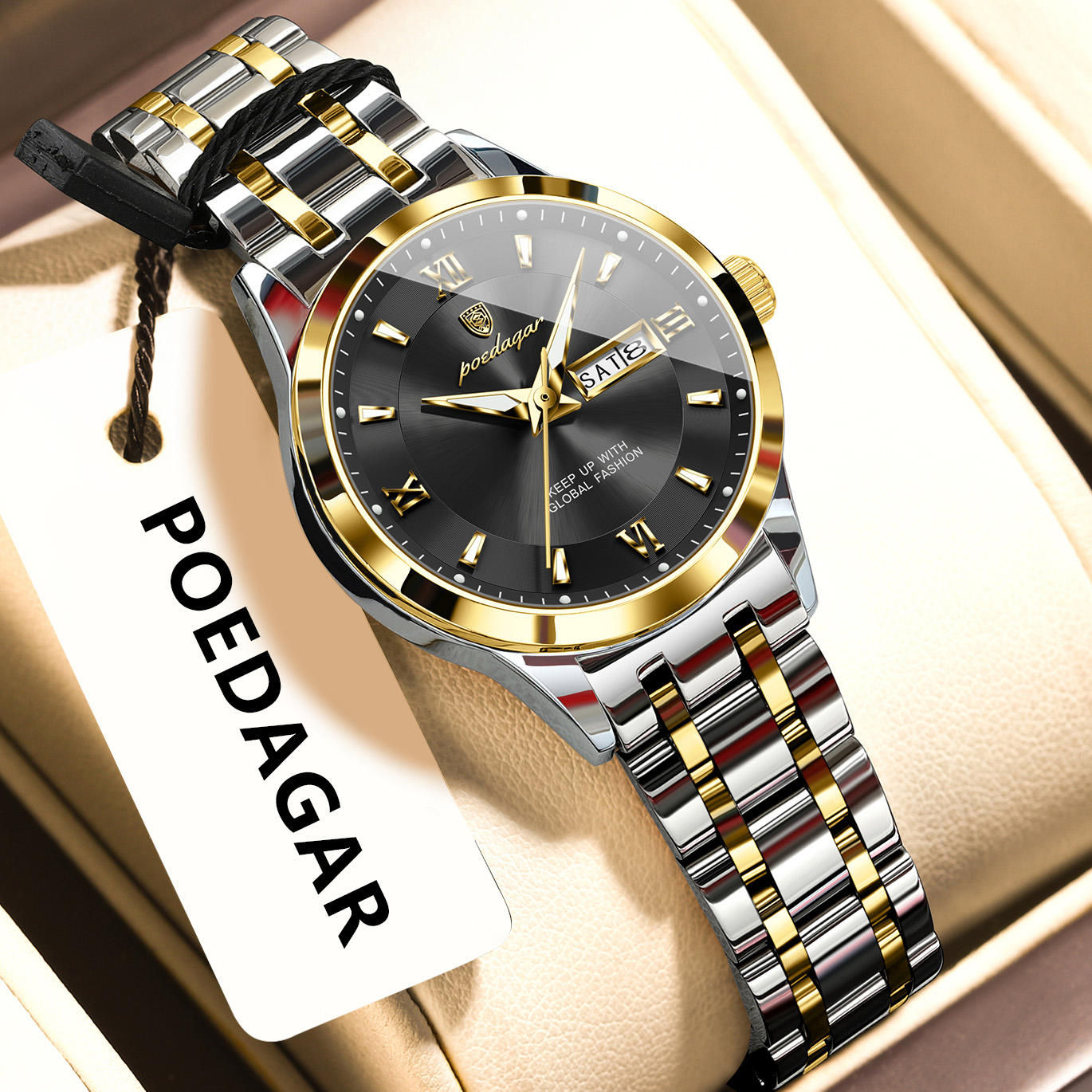 1787981099767_h52bac217edc5415194d2d9a64079b2a9c.jpg Poedagar 503 For Women – Silver Gold Black - Image 1