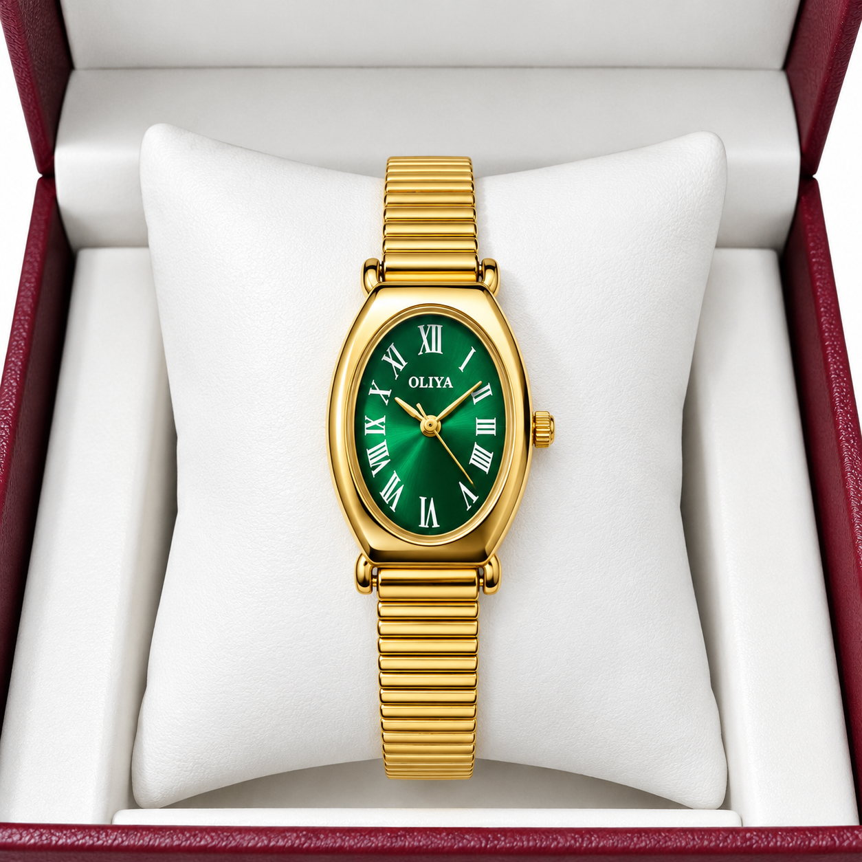 Oliya 88532 Ladies Watch – Gold Green - Image 1