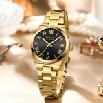 Curren 9095 CH For Women – Gold Black - Image 2