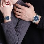 NaviForce NF8039 Watch For Couple – Blue/Silver - Image 2