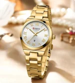Curren 9095 CH For Women – Gold White - Image 2