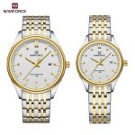 NaviForce NF8039 Watch For Couple – White/Golden