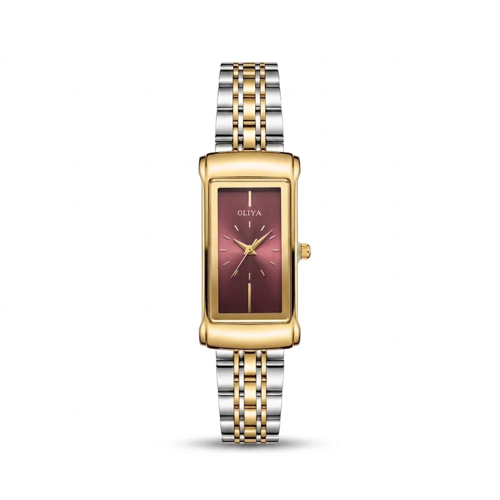 oliya-182-ladies-watch-silver-gold-red-1 Oliya 182 Ladies Watch – Silver Gold Red - Image 1
